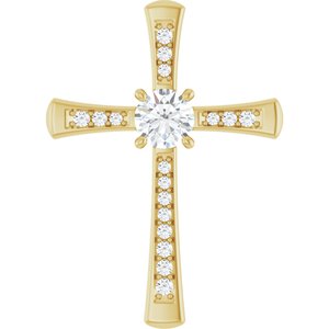 18K Yellow Gold 5.5 mm Round Pendant Mounting