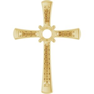 18K Yellow Gold 5.5 mm Round Pendant Mounting – image 2
