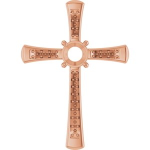 14K Rose Gold 5.5 mm Round Pendant Mounting – image 2