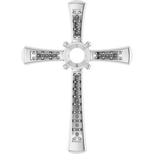 10K White Gold 5.5 mm Round Pendant Mounting – image 2
