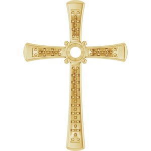 10K Yellow Gold 4.1 mm Round Pendant Mounting – image 2