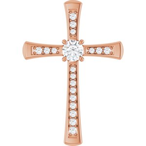 18K Rose Gold 4.1 mm Round Pendant Mounting