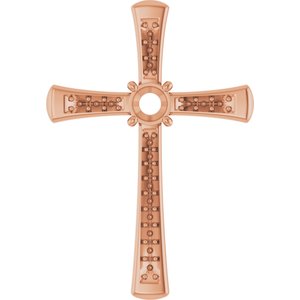 18K Rose Gold 4.1 mm Round Pendant Mounting – image 2
