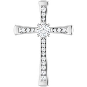 14K White Gold 4.1 mm Round Pendant Mounting