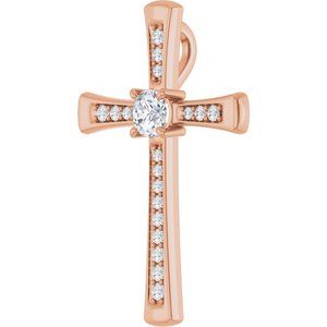 18K Rose Gold 4.1 mm Round Pendant Mounting – image 3