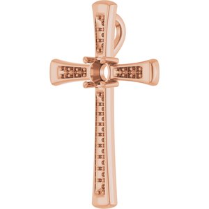 14K Rose Gold 4.1 mm Round Pendant Mounting – image 4