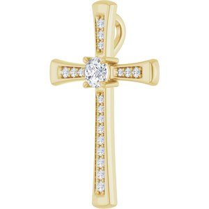 18K Yellow Gold 4.1 mm Round Pendant Mounting – image 3
