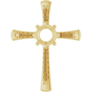 10K Yellow Gold 8 mm Round Pendant Mounting – image 2