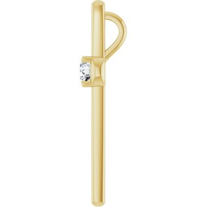 18K Yellow Gold 4.1 mm Round Pendant Mounting – image 5