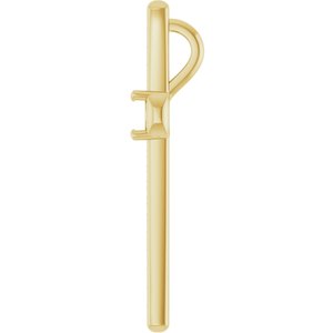 14K Yellow Gold 4.1 mm Round 1/6 CTW Natural Diamond Semi-Set Pendant – image 3