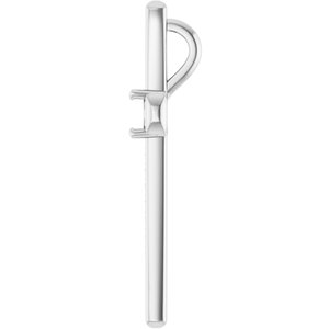 Sterling Silver 4.1 mm Round 1/6 CTW Natural Diamond Semi-Set Pendant – image 3
