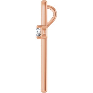 14K Rose Gold 4.1 mm Round Pendant Mounting – image 5