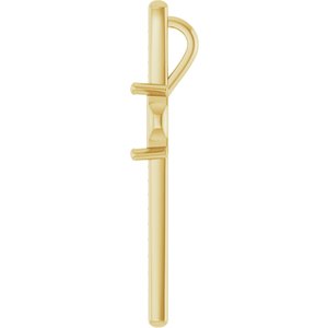 10K Yellow Gold 7x5 mm Emerald Pendant Mounting – image 6