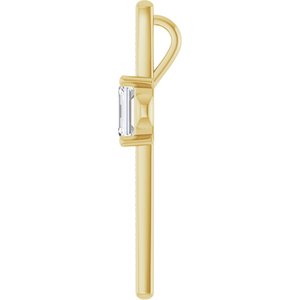 18K Yellow Gold 7x5 mm Emerald Pendant Mounting – image 5