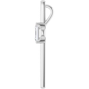 Continuum Sterling Silver 7x5 mm Emerald Pendant Mounting – image 5