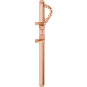 18K Rose Gold 7x5 mm Emerald Pendant Mounting – image 6