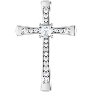 Platinum 3x3 mm Square Pendant Mounting
