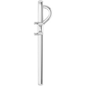 10K White Gold 3x3 mm Square Pendant Mounting – image 6