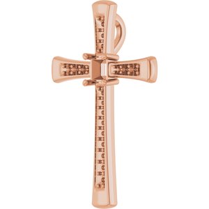 14K Rose Gold 3x3 mm Square Pendant Mounting – image 4