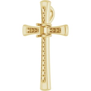 10K Yellow Gold 3x3 mm Square Pendant Mounting – image 4