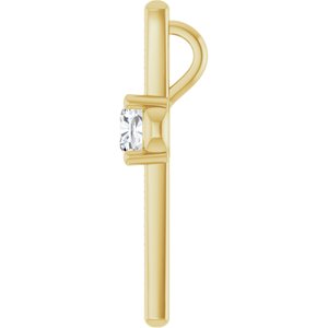 18K Yellow Gold 5x5 mm Cushion Pendant Mounting – image 5
