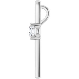 10K White Gold 5x5 mm Cushion Pendant Mounting – image 5