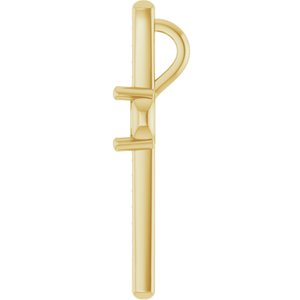14K Yellow Gold 5x5 mm Cushion Pendant Mounting – image 6