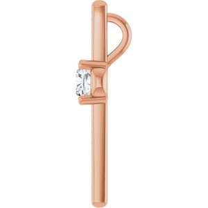 14K Rose Gold 5x5 mm Cushion Pendant Mounting – image 5