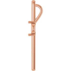 10K Rose Gold 5x3 mm Emerald Pendant Mounting – image 6