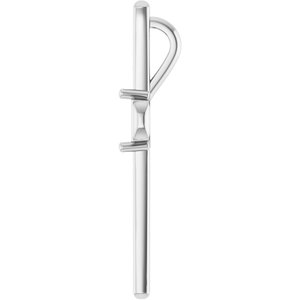 Continuum Sterling Silver 5x3 mm Emerald Pendant Mounting – image 6