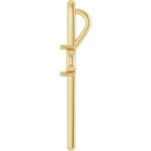 18K Yellow Gold 5x3 mm Emerald Pendant Mounting – image 6