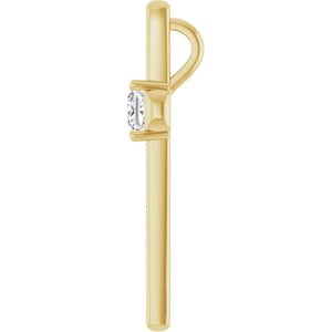 10K Yellow Gold 4x4 mm Square Pendant Mounting – image 5