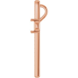 14K Rose Gold 4x4 mm Square Pendant Mounting – image 6