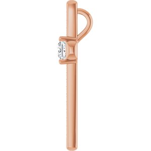 14K Rose Gold 4x4 mm Square Pendant Mounting – image 5