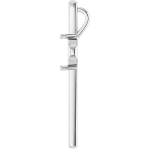 Sterling Silver 9x7 mm Emerald Pendant Mounting – image 6