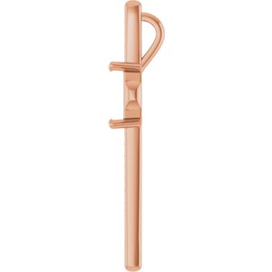 18K Rose Gold 9x7 mm Emerald Pendant Mounting – image 6