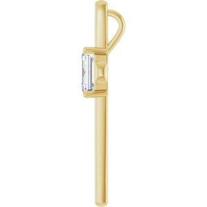 18K Yellow Gold 9x7 mm Emerald Pendant Mounting – image 5