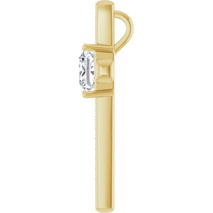 14K Yellow Gold 8x8 mm Square Pendant Mounting – image 5