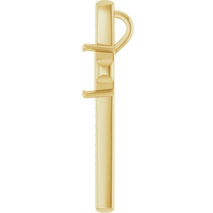 10K Yellow Gold 8x8 mm Square Pendant Mounting – image 6