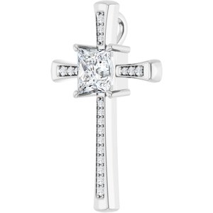 Continuum Sterling Silver 8x8 mm Square Pendant Mounting – image 3