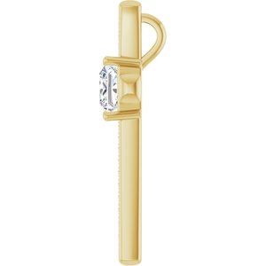 10K Yellow Gold 7x7 mm Square Pendant Mounting – image 5