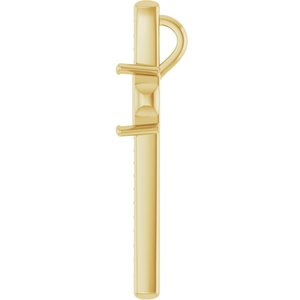 10K Yellow Gold 7x7 mm Square Pendant Mounting – image 6