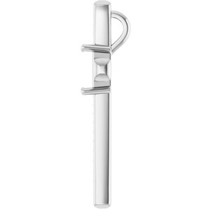 18K White Gold 7x7 mm Square Pendant Mounting – image 6