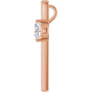 10K Rose Gold 7x7 mm Square Pendant Mounting – image 5