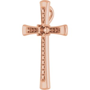 18K Rose Gold 3.2 mm Round Pendant Mounting – image 4