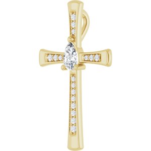 14K Yellow Gold 5.5x3.5 mm Pear Pendant Mounting – image 3