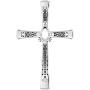Continuum Sterling Silver 5.5x3.5 mm Pear Pendant Mounting – image 2