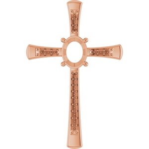 10K Rose Gold 9x7 mm Oval Pendant Mounting – image 2