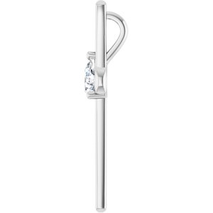 Sterling Silver 5.5x3.5 mm Pear Pendant Mounting – image 5