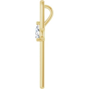 10K Yellow Gold 5.5x3.5 mm Pear Pendant Mounting – image 5